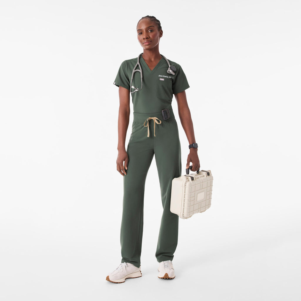 Livingston High-Rise Straight-Leg Scrub Pant™ - Moss