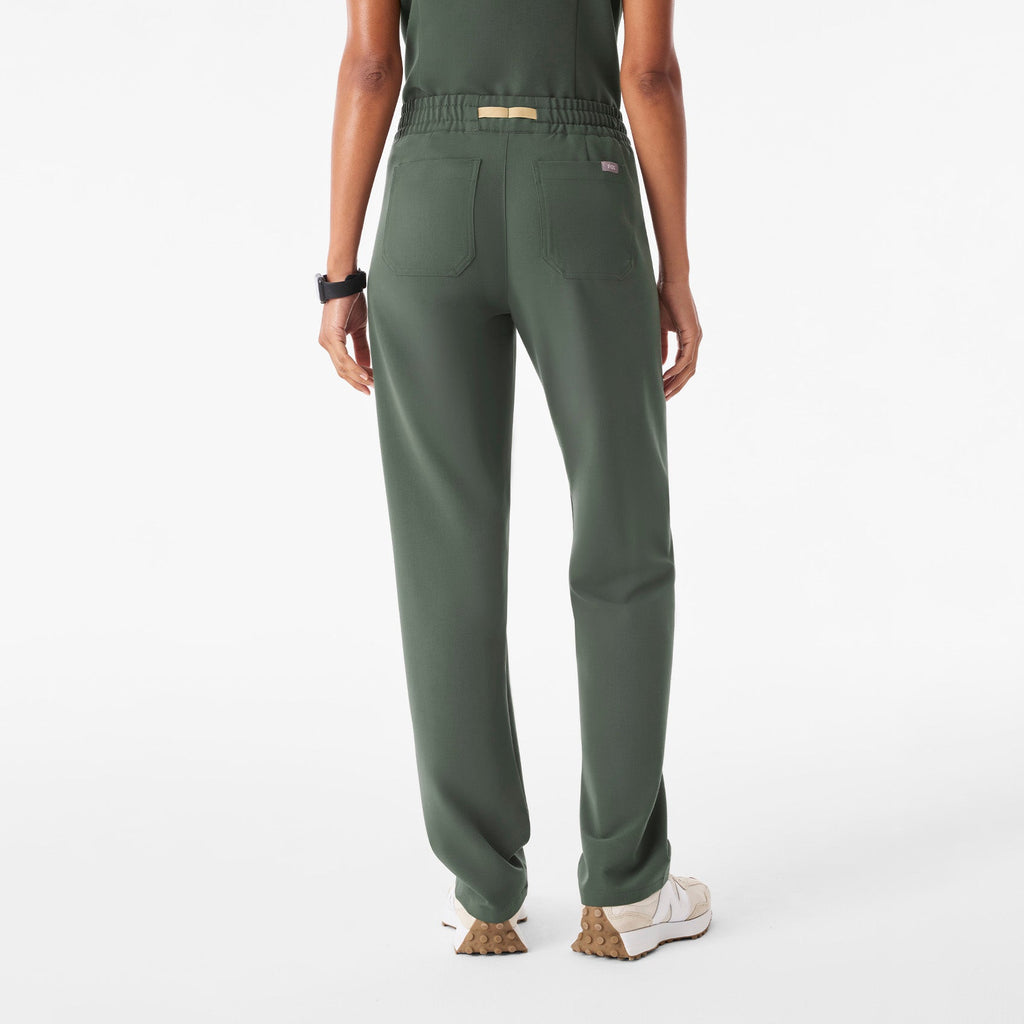 Livingston Ruched Straight-Leg Scrub Pant™ - Moss