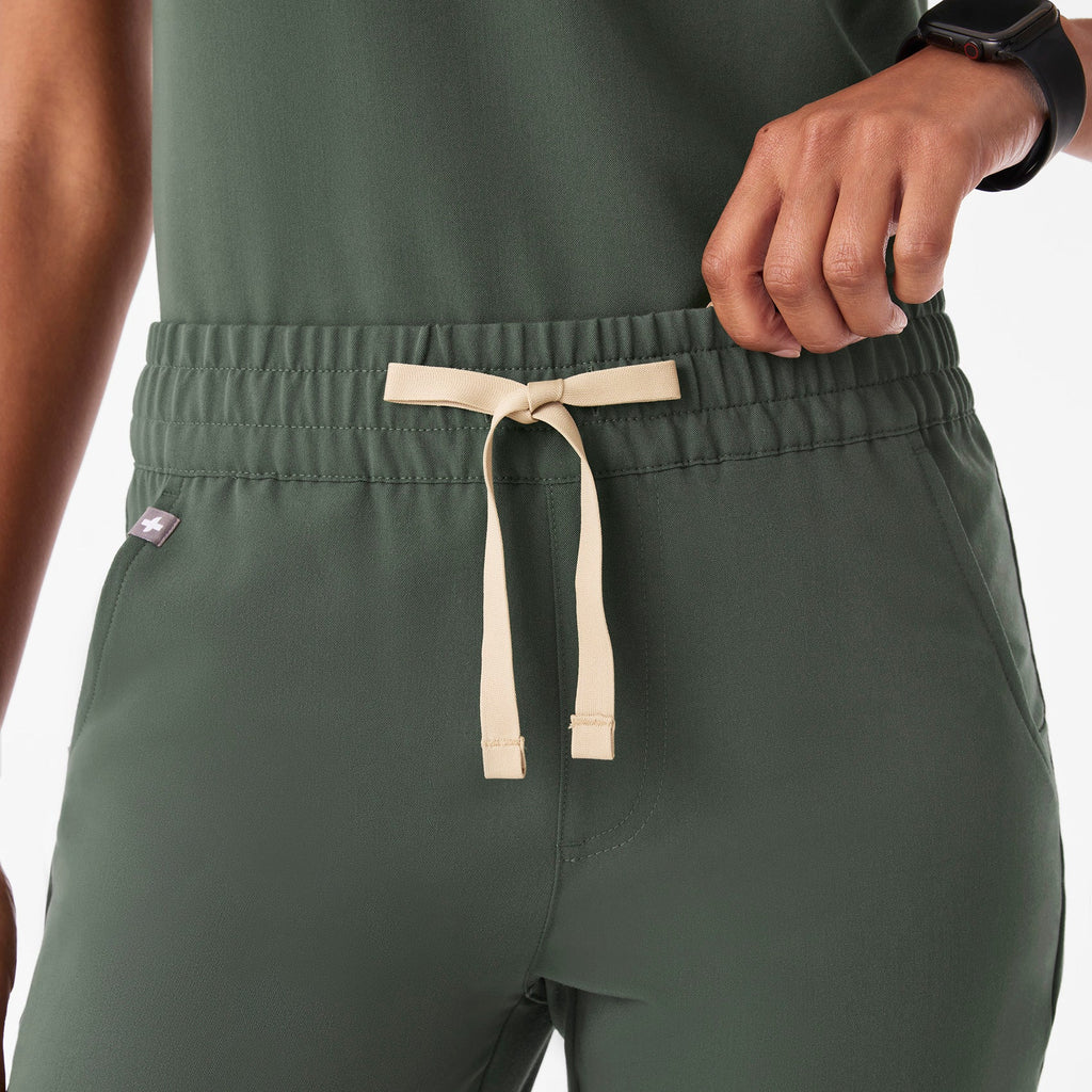 Zamora Ruched Jogger Scrub Pant™ - Moss