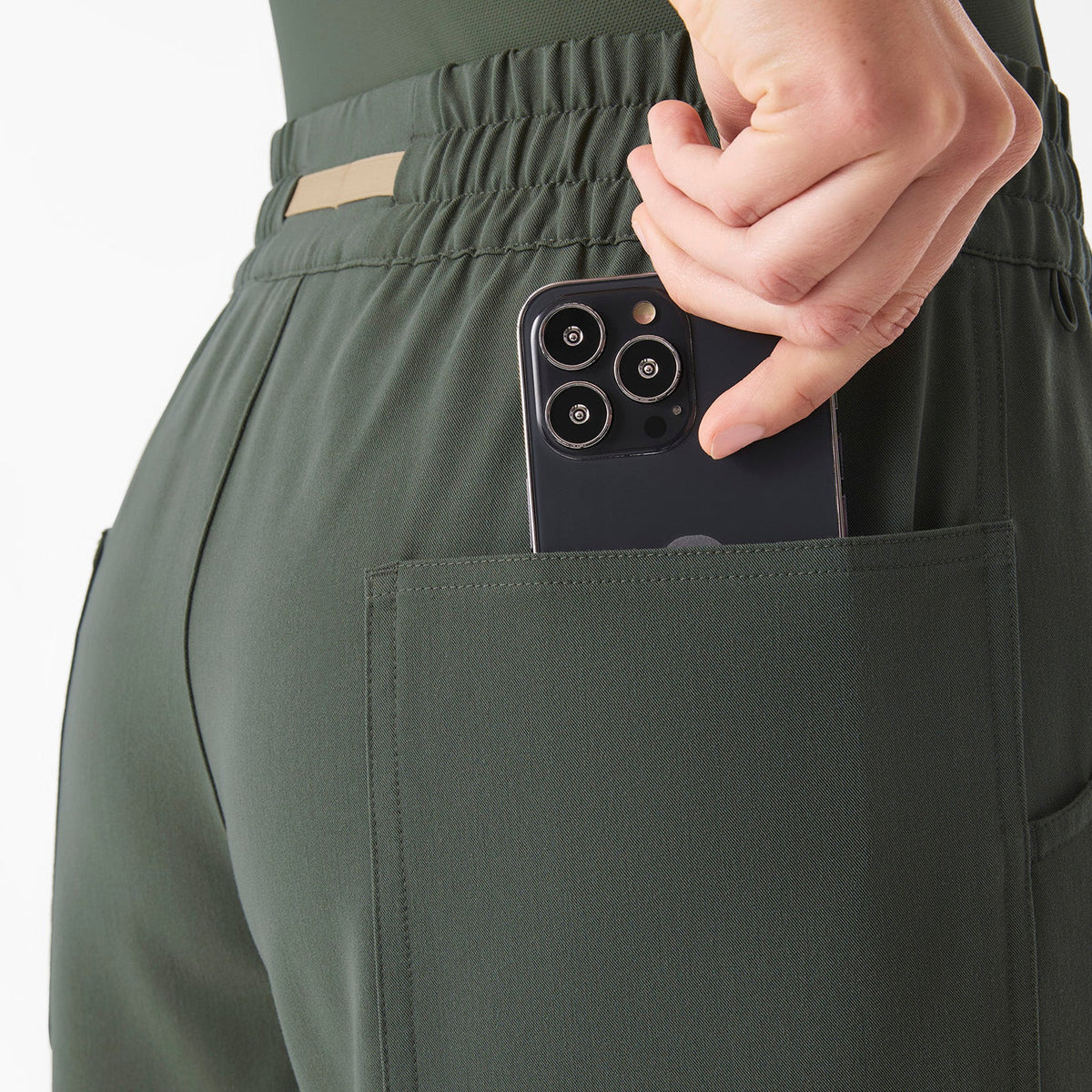 Roslyn Wide-Leg Scrub Pant - Moss