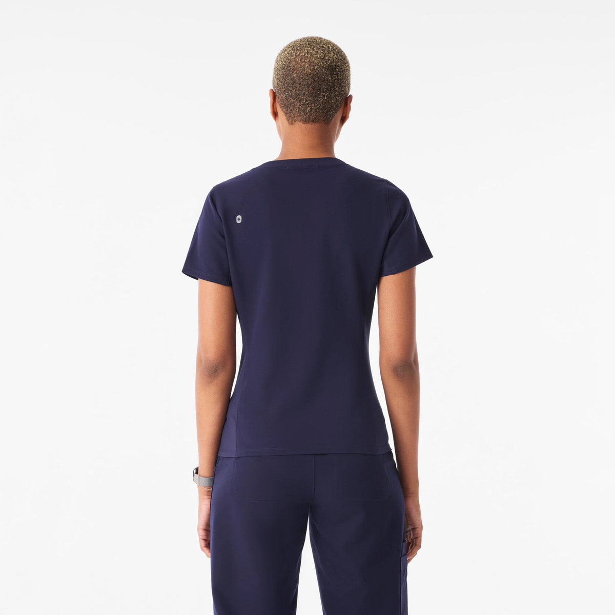 Eliza Slim Scrub Top - Navy