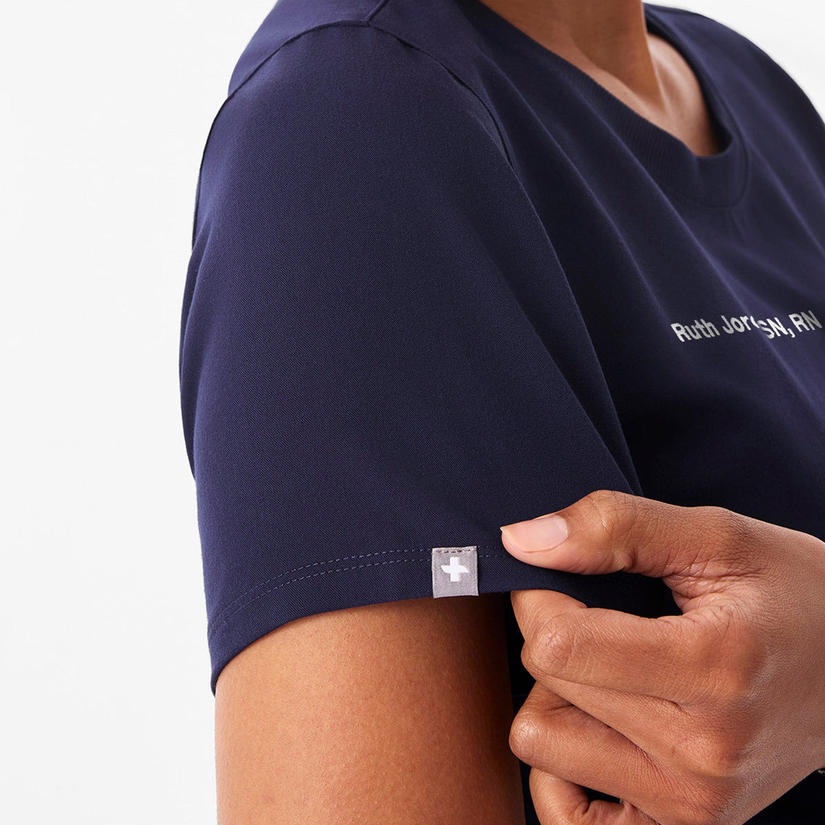 Eliza Slim Scrub Top - Navy