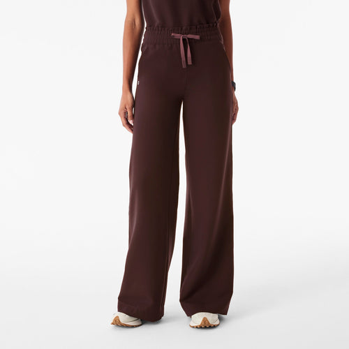 Allison High-Rise Ultra-Wide-Leg Scrub Pant - Espresso