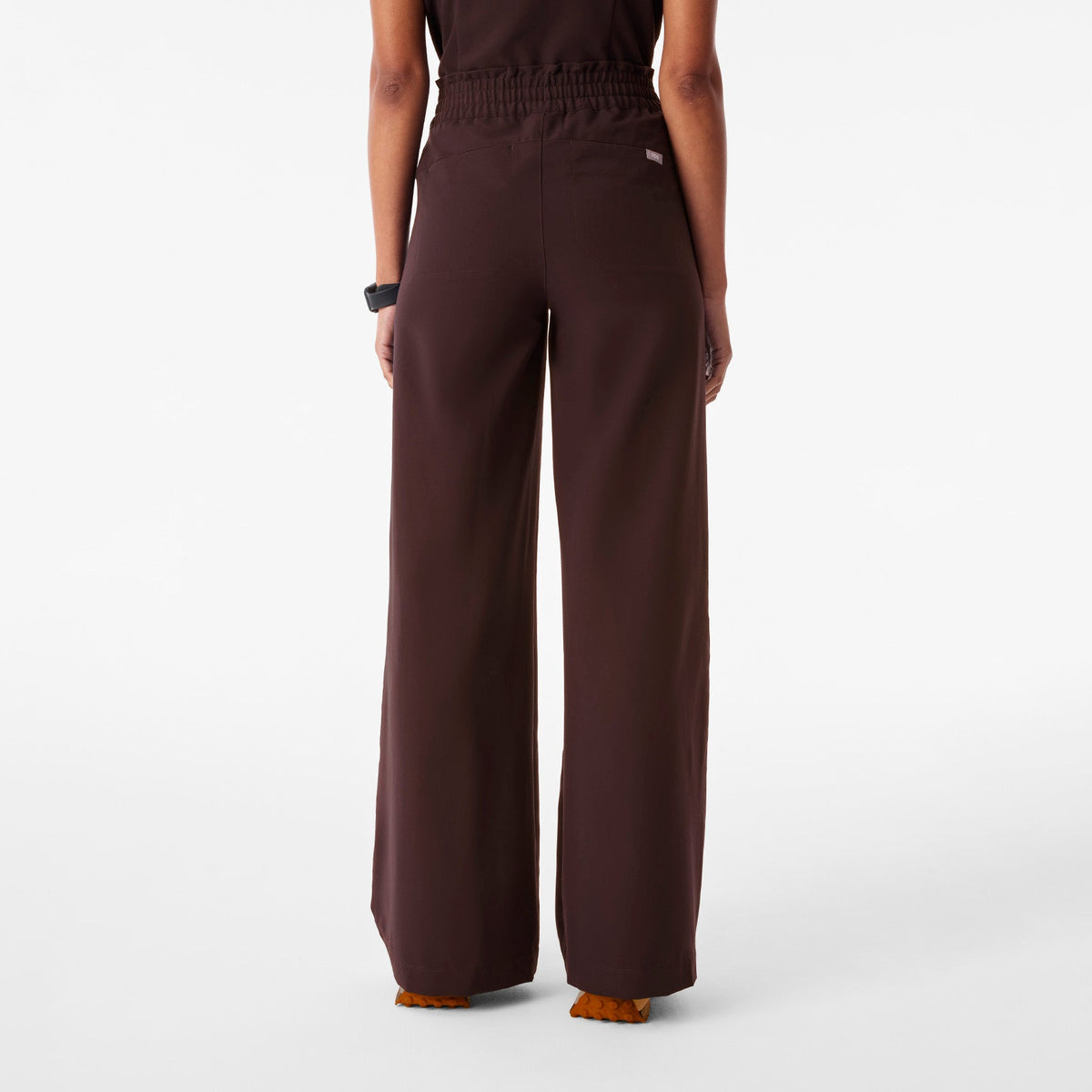 Allison High-Rise Ultra-Wide-Leg Scrub Pant - Espresso