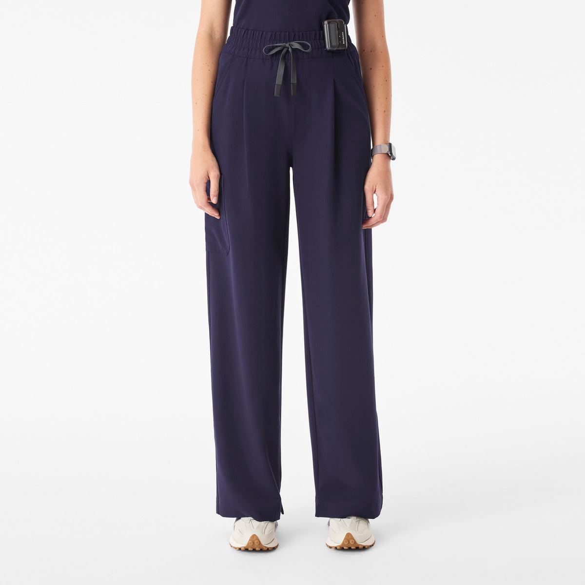 Shelby Ultra-High-Rise Wide-Leg Scrub Pant - Navy