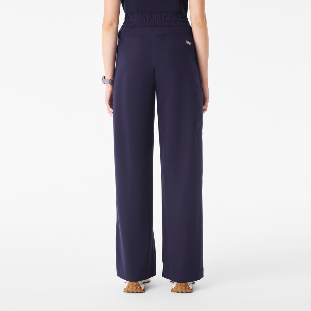 Shelby Ultra-High-Rise Wide-Leg Scrub Pant - Navy