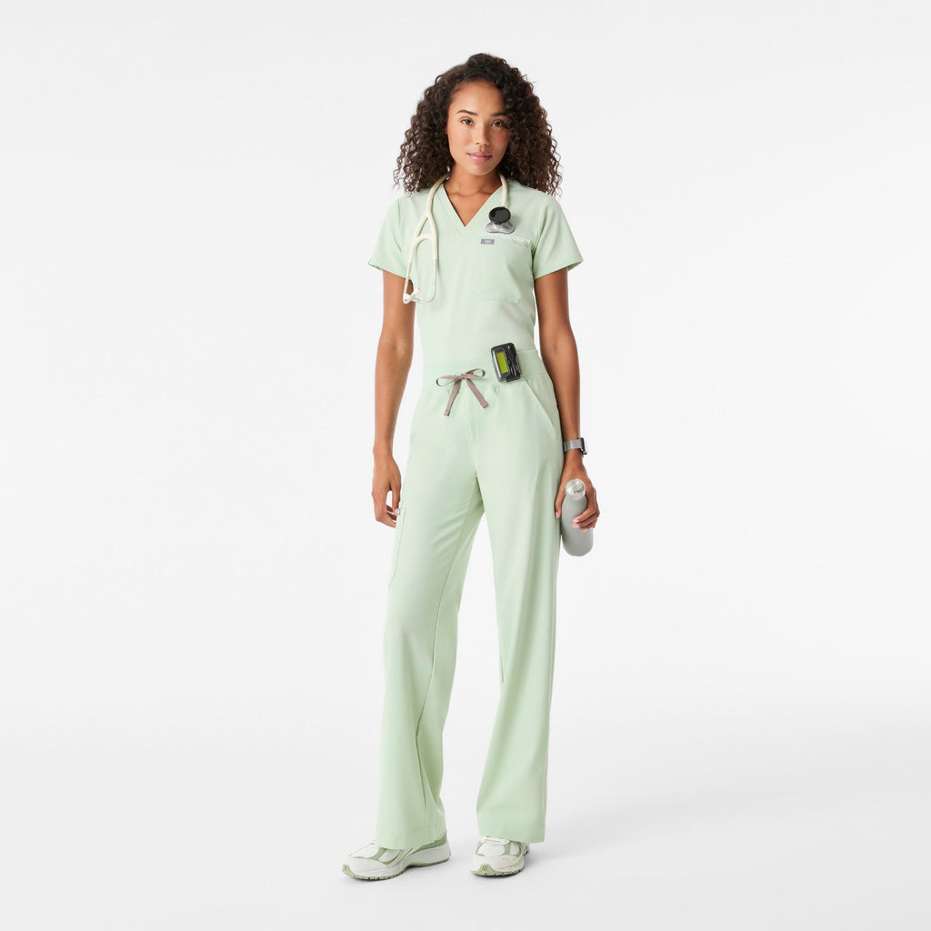 Isabel High-Rise Wide-Leg Scrub Pant - Sagewater