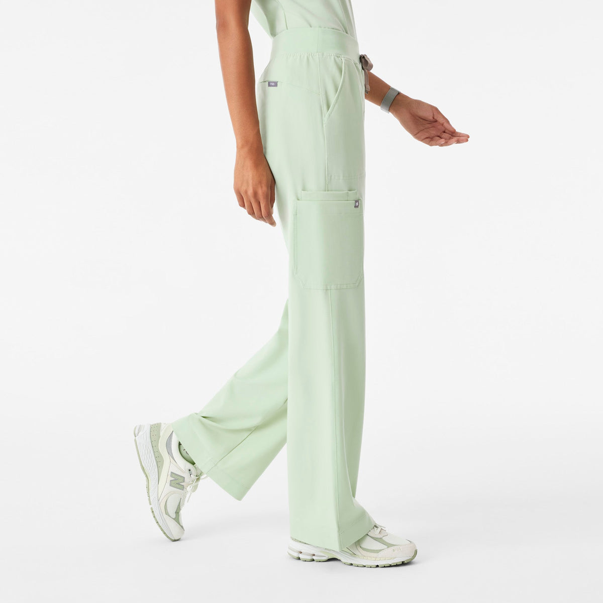 Isabel High-Rise Wide-Leg Scrub Pant - Sagewater