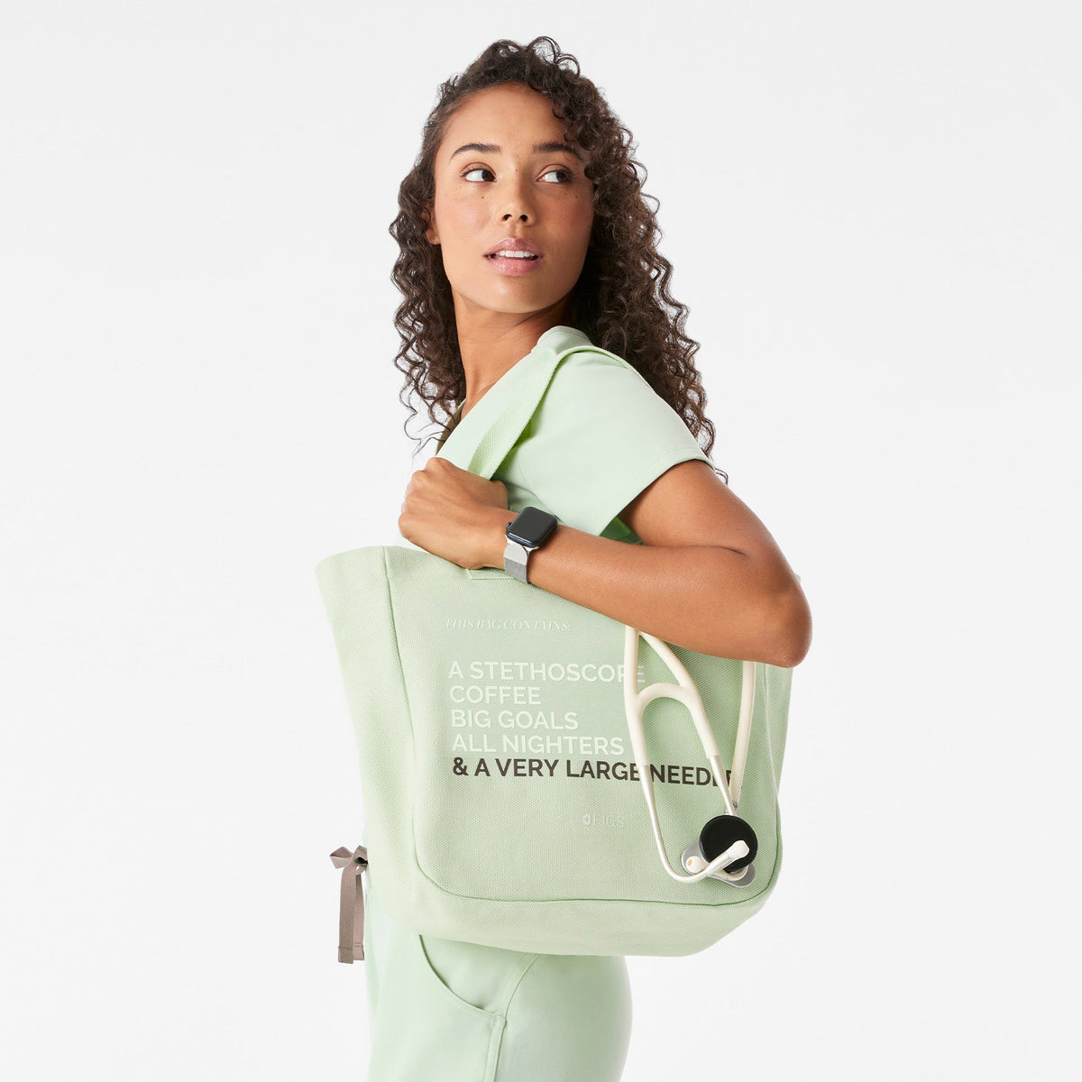 A Very Large Needle Mini Canvas Tote - Sagewater