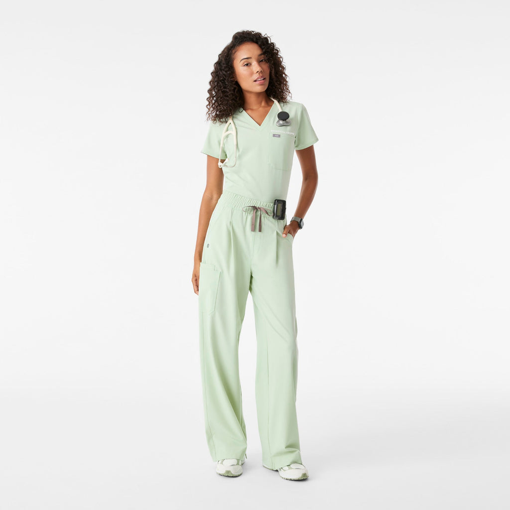 Shelby Ultra-High-Rise Wide-Leg Scrub Pant - Sagewater
