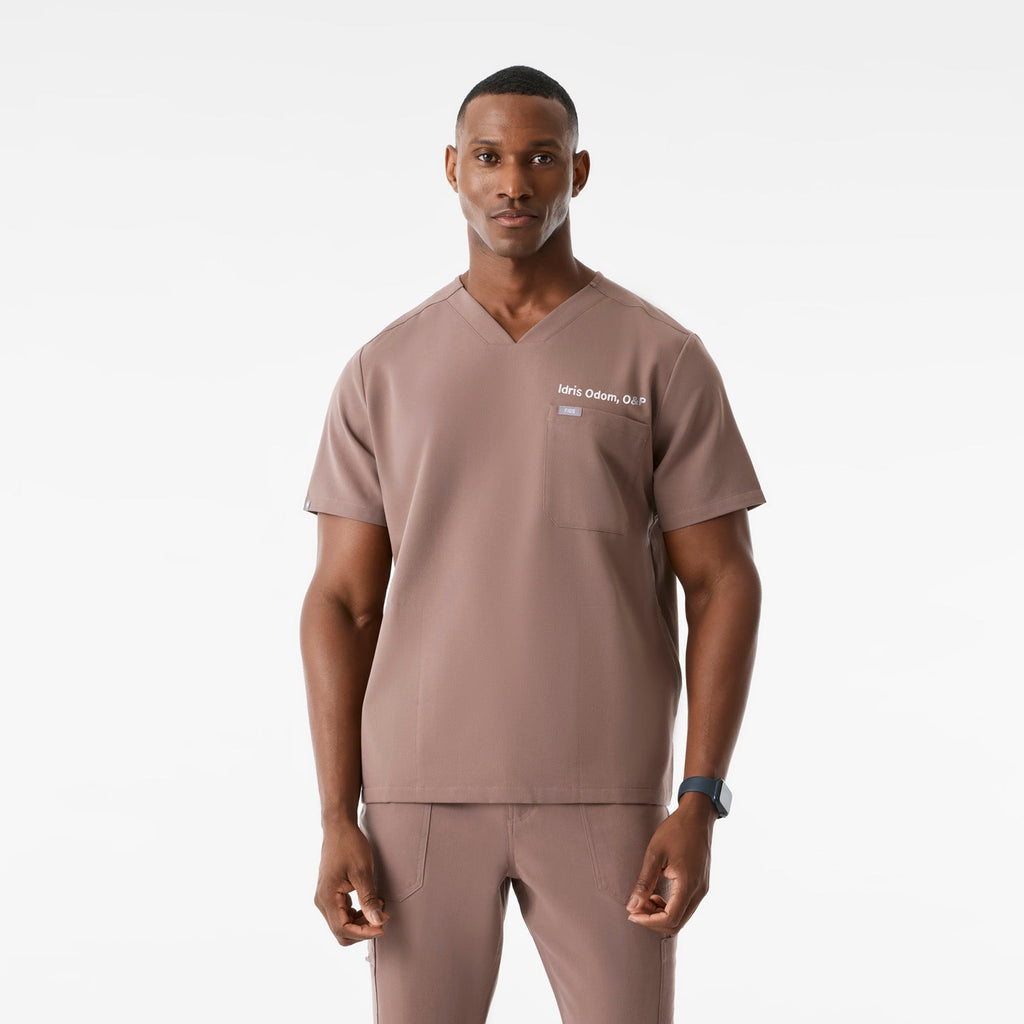 Chisec Scrub Top™ - Smokey Taupe