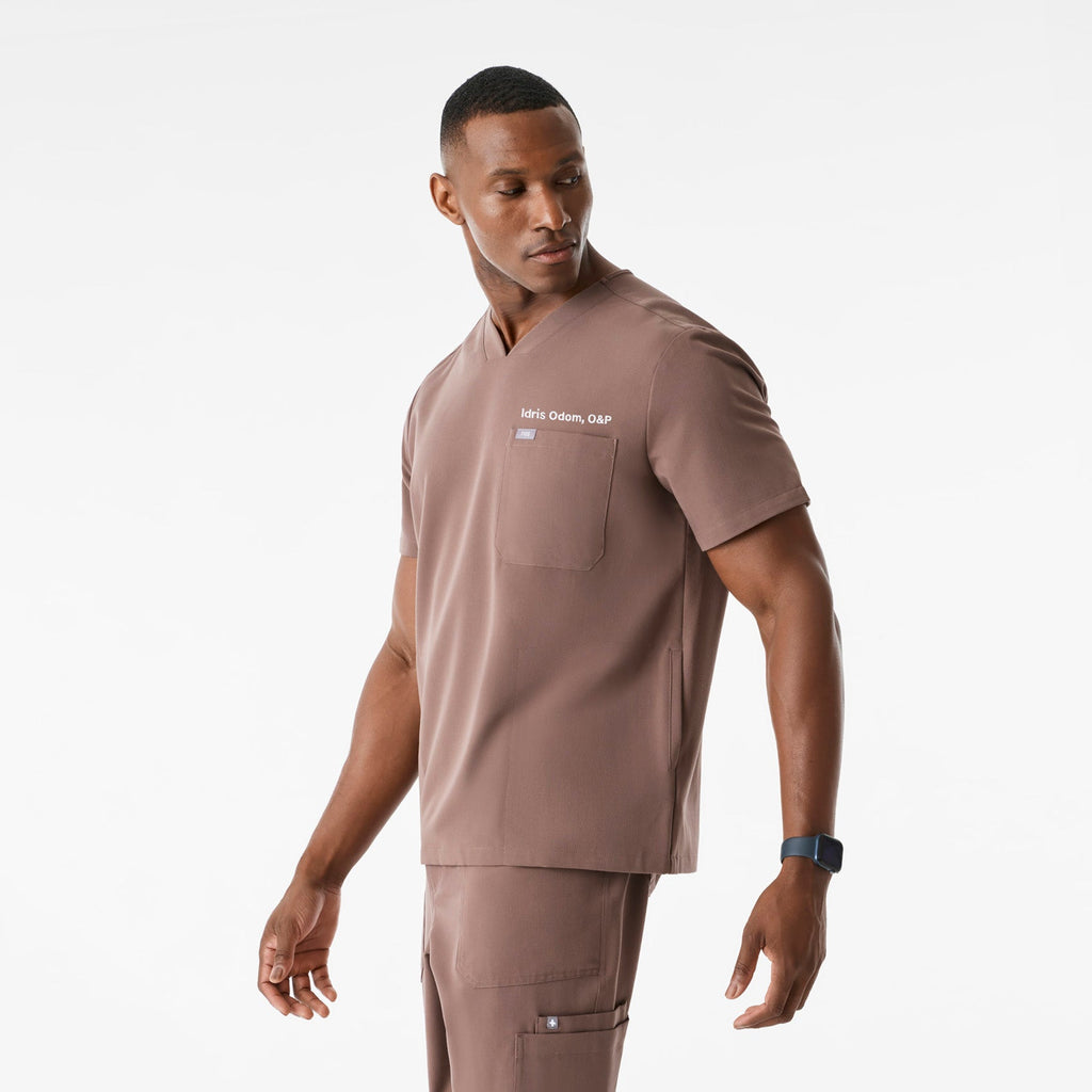 Chisec Scrub Top™ - Smokey Taupe
