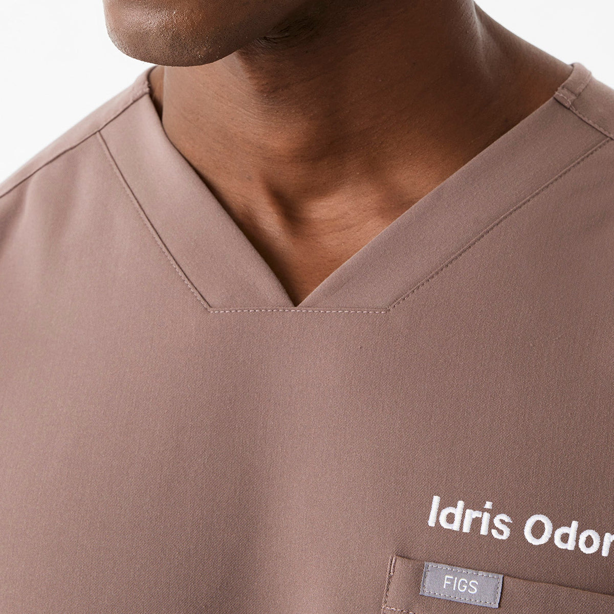 Chisec Scrub Top™ - Smokey Taupe