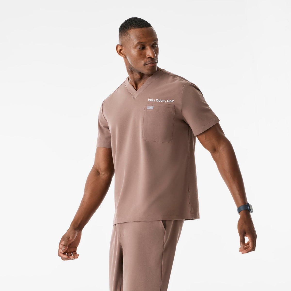 Leon Scrub Top™ - Smokey Taupe