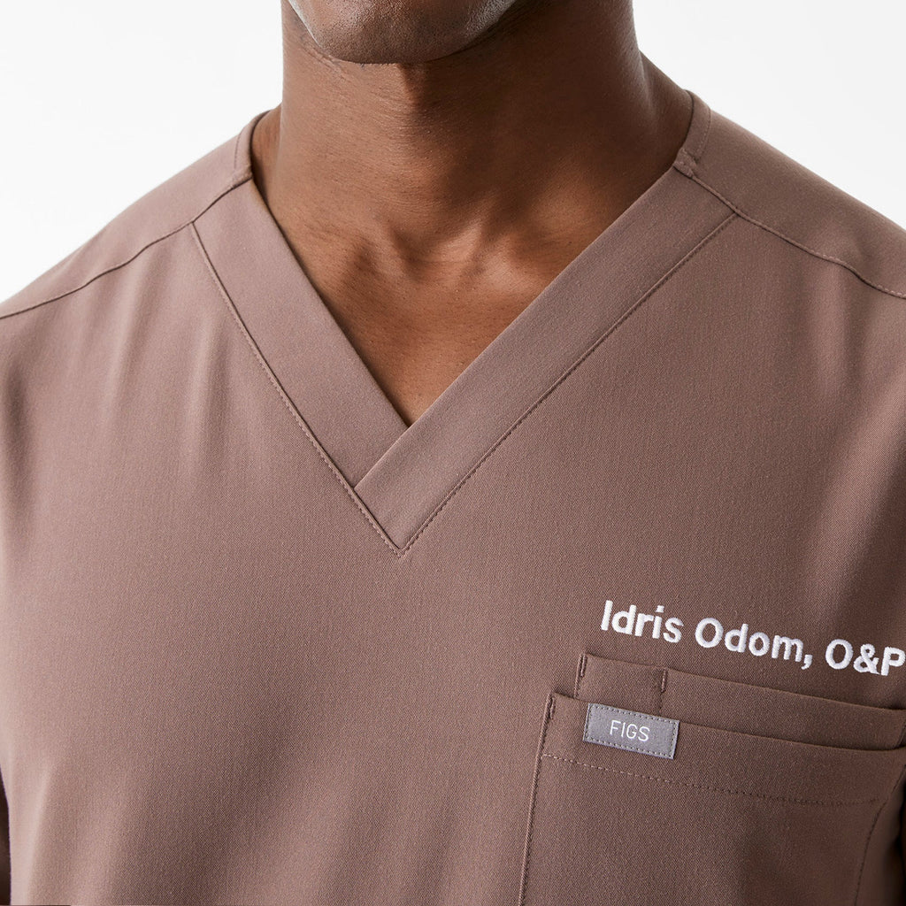 Leon Scrub Top™ - Smokey Taupe