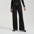Mina High-Rise Wide-Leg Scrub Pant - Black