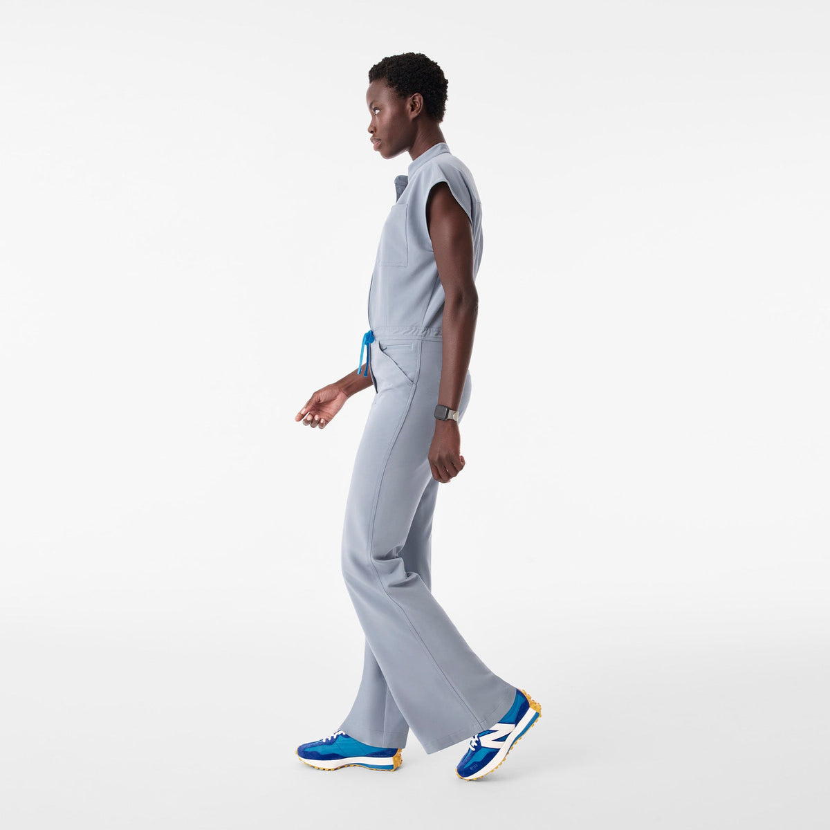 Rafaela Wide-Leg ScrubJumpsuit™ - Harbor Grey