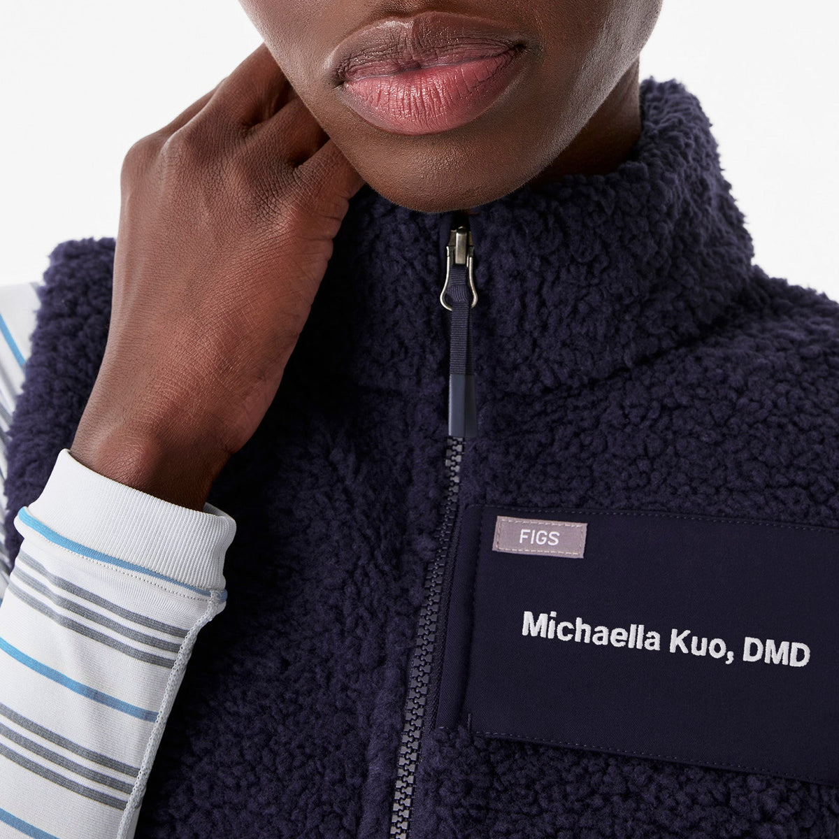High-Pile Fleece Vest - Navy