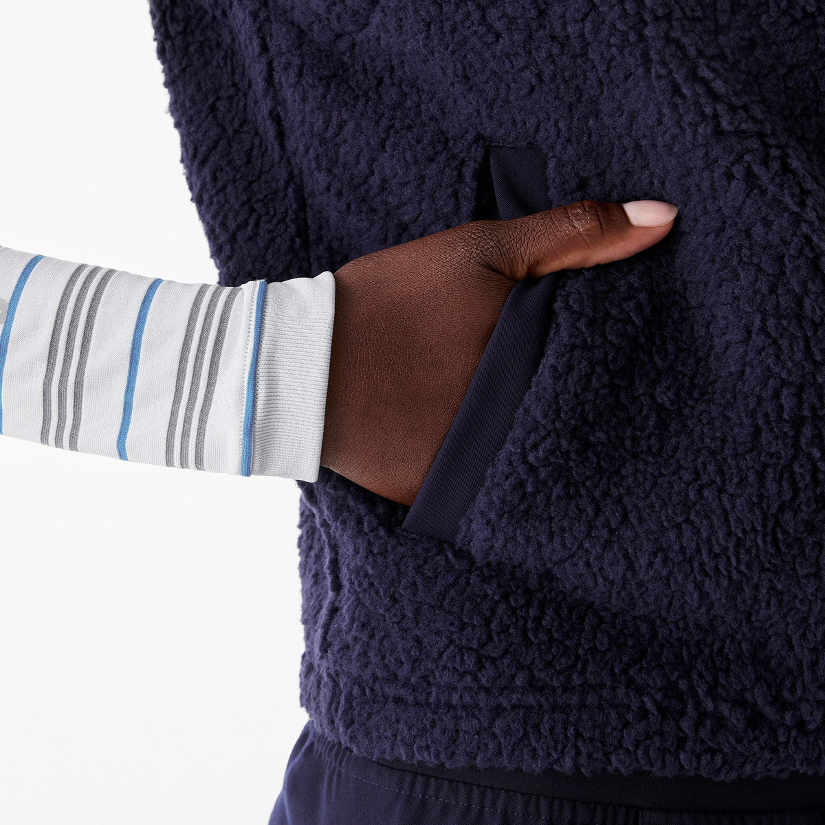 High-Pile Fleece Vest - Navy