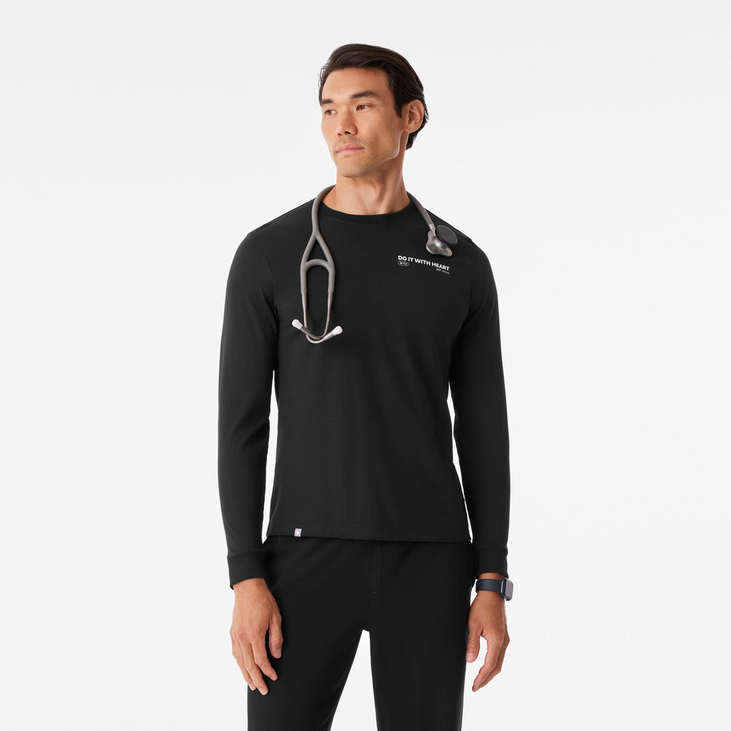 Do It With Heart Long-Sleeve Tee - Black