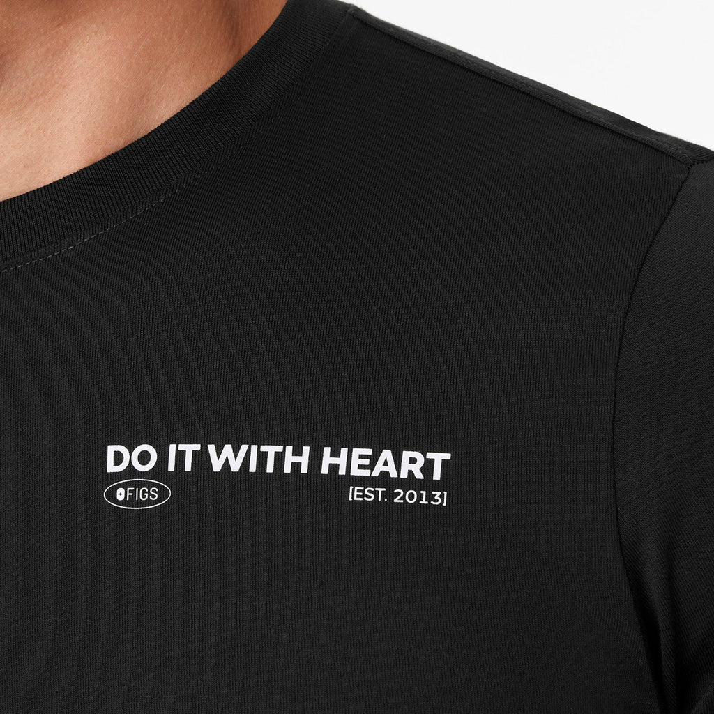 Do It With Heart Long-Sleeve Tee - Black