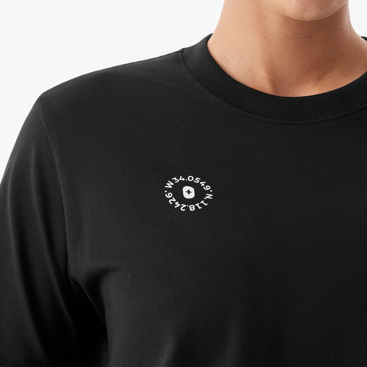 Born in LA Cropped Short-Sleeve Tee - Black