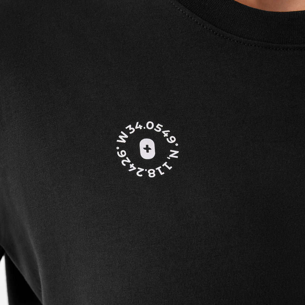 Born in LA Cropped Short-Sleeve Tee - Black