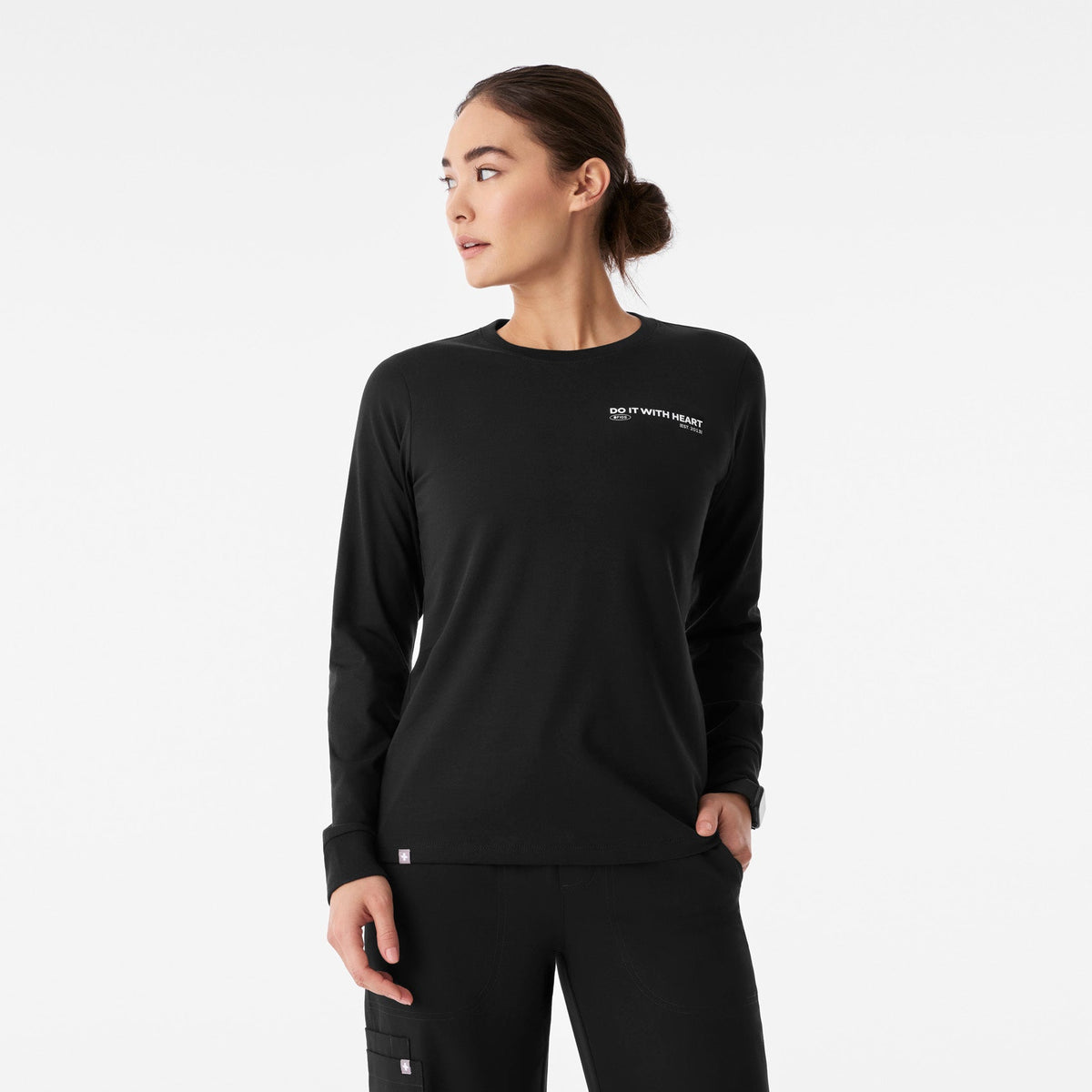 Do It With Heart Long-Sleeve Tee - Black