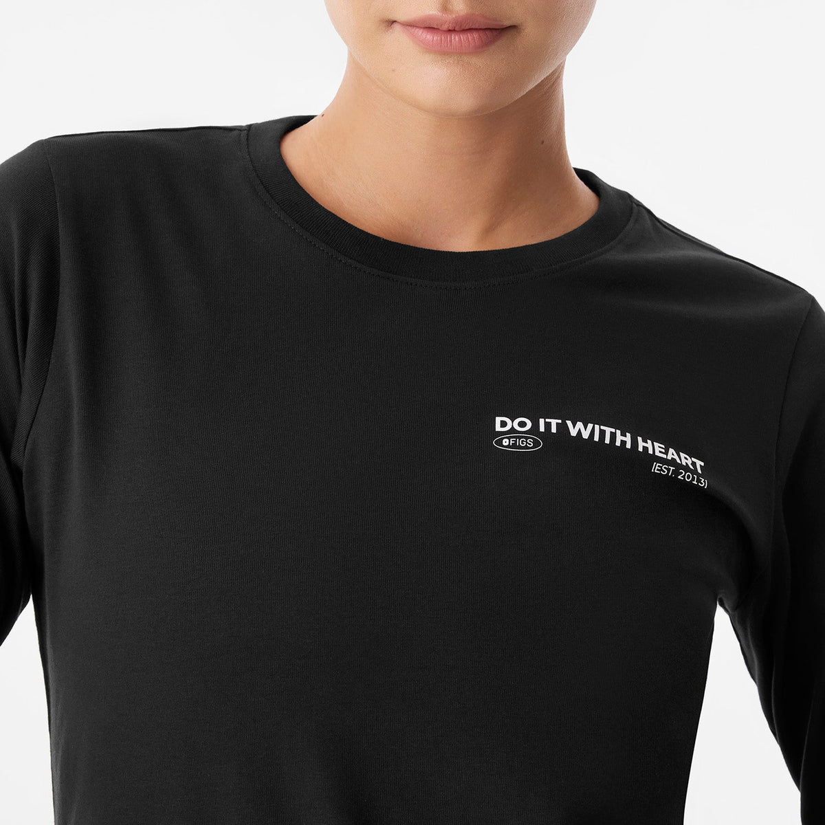 Do It With Heart Long-Sleeve Tee - Black