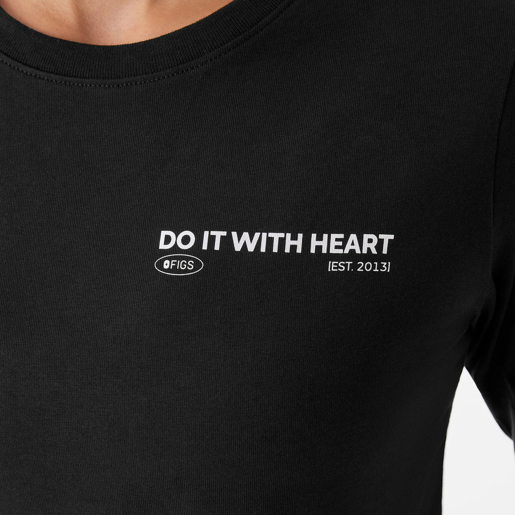 Do It With Heart Long-Sleeve Tee - Black