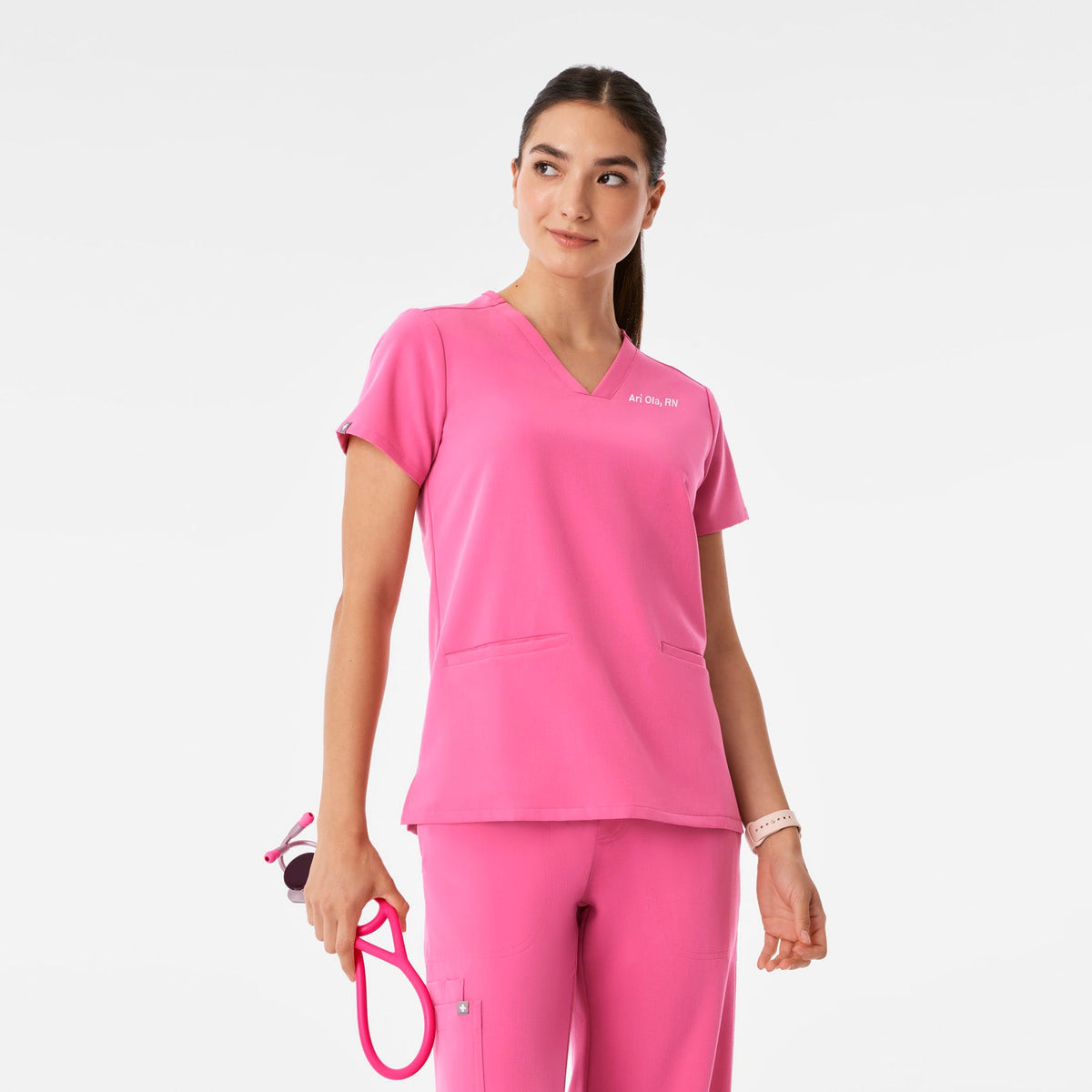 Casma Scrub Top™ - F*ing Pink