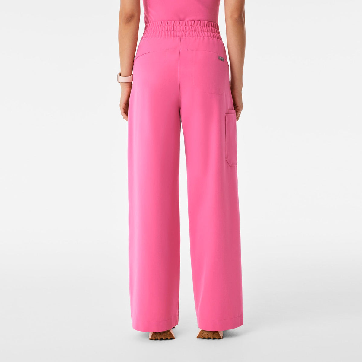 Shelby Ultra-High-Rise Wide-Leg Scrub Pant - F*ing Pink