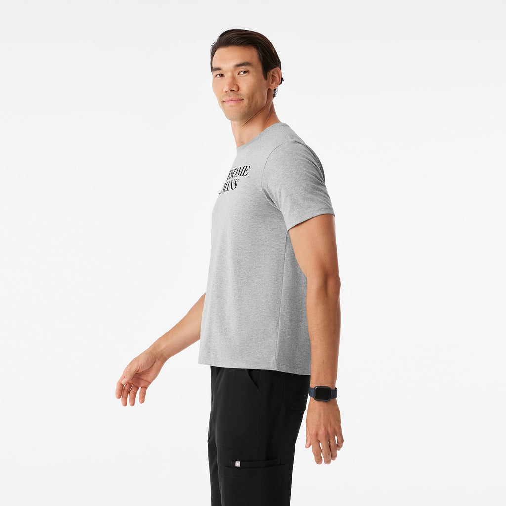 Awesome Humans Wear FIGS Short-Sleeve Tee - Heather Grey