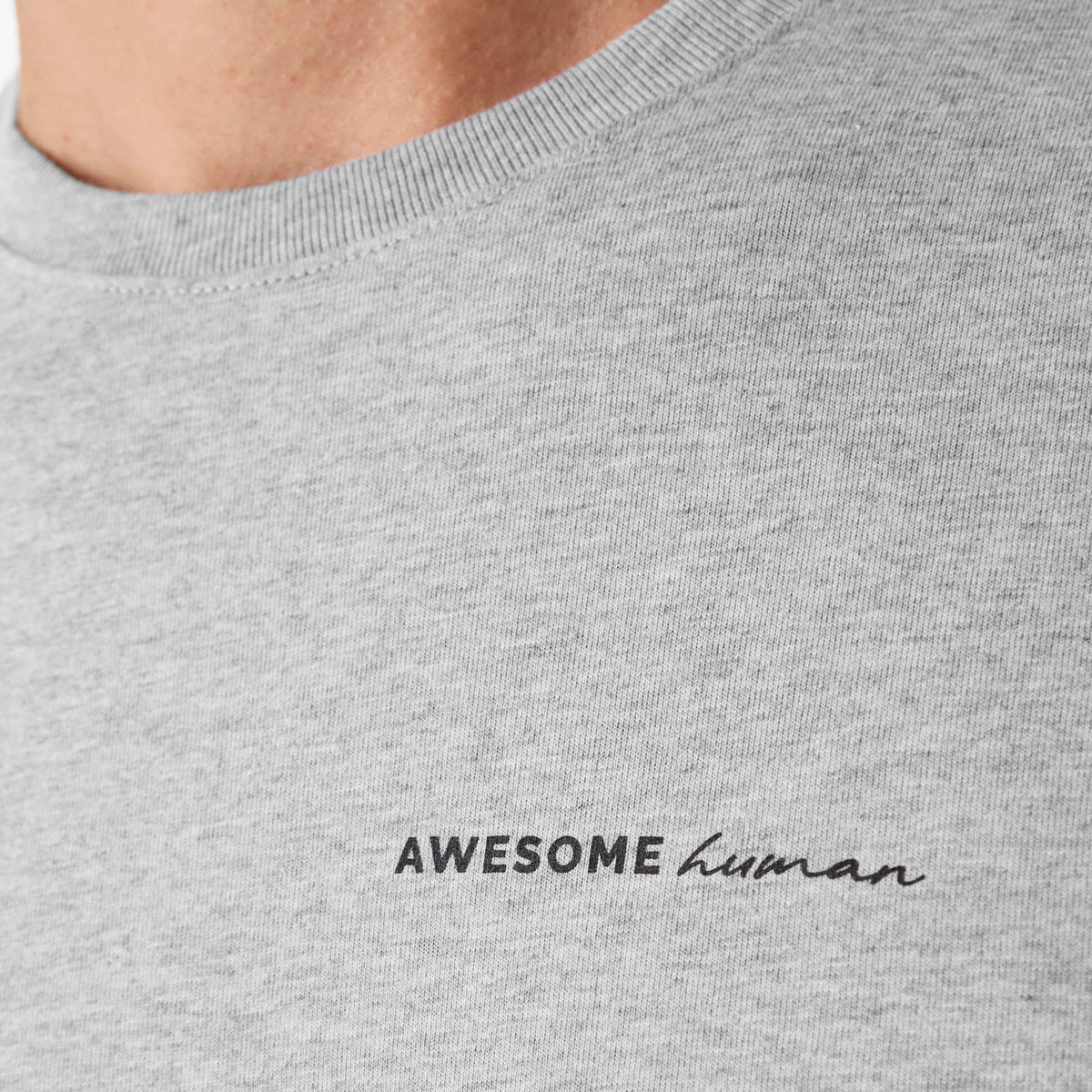 Awesome Human Short-Sleeve Tee - Heather Grey
