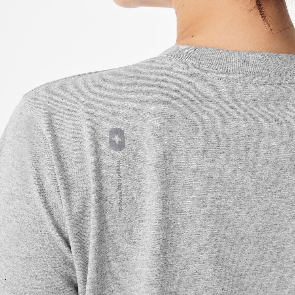 Born in LA Cropped Short-Sleeve Tee - Heather Grey