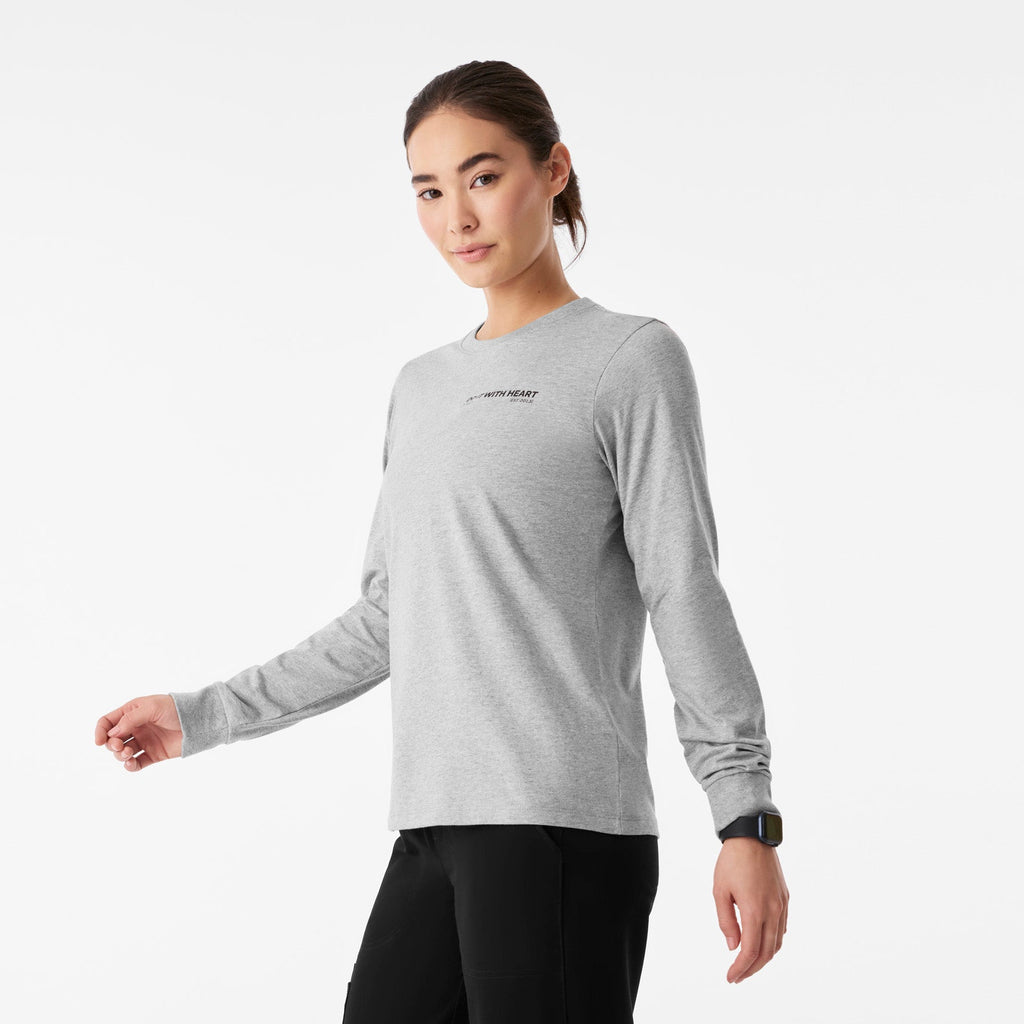 Do It With Heart Long-Sleeve Tee - Heather Grey