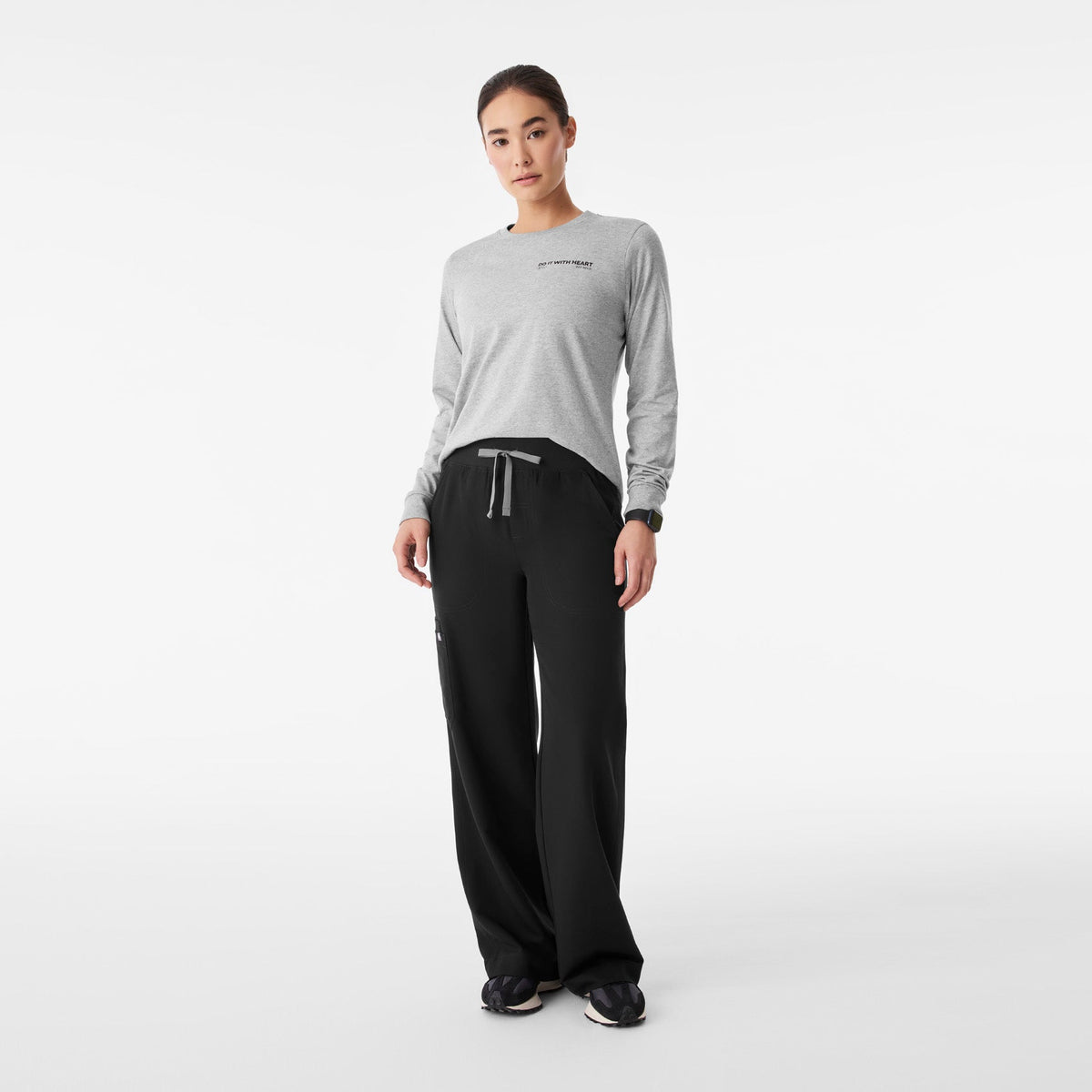 Do It With Heart Long-Sleeve Tee - Heather Grey