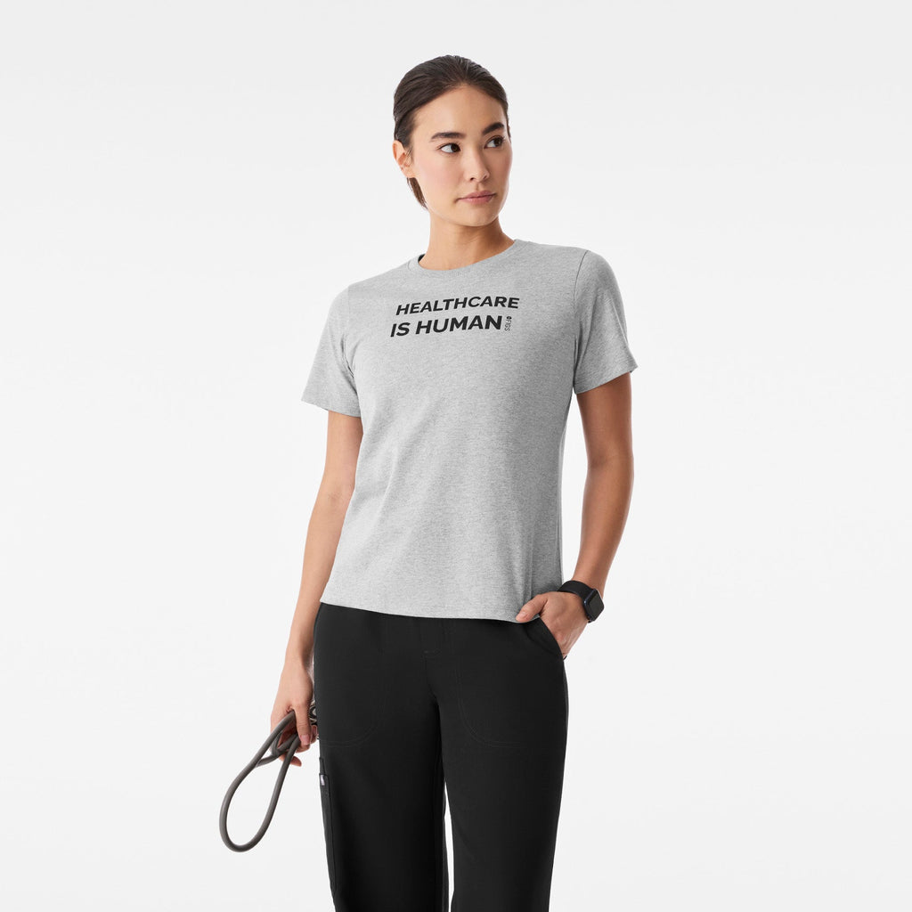 Healthcare is Human Short-Sleeve Tee - Heather Grey