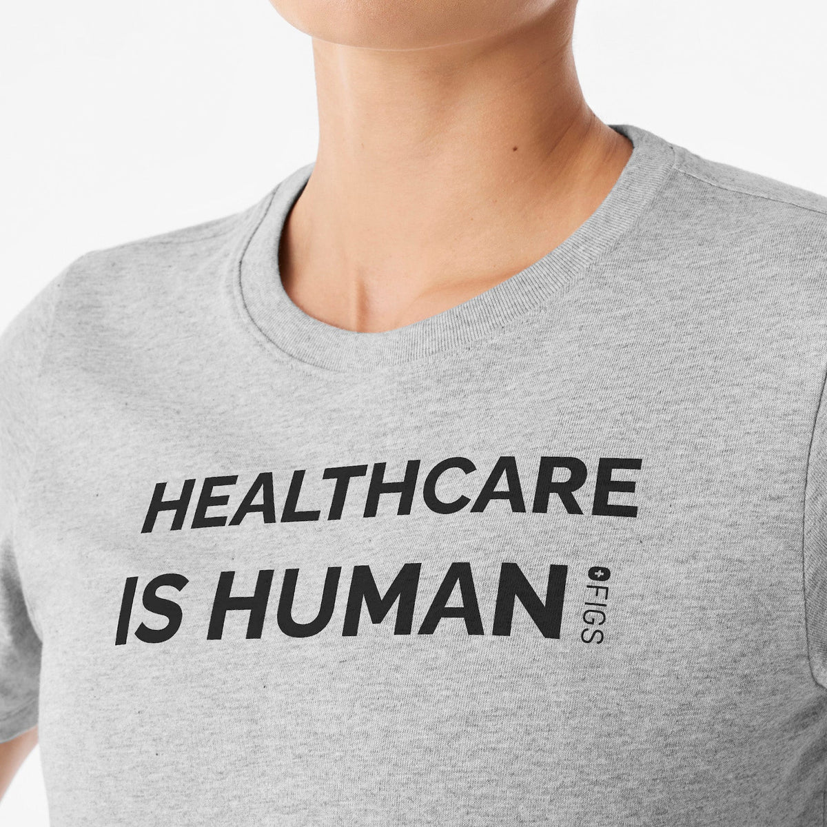 Healthcare is Human Short-Sleeve Tee - Heather Grey