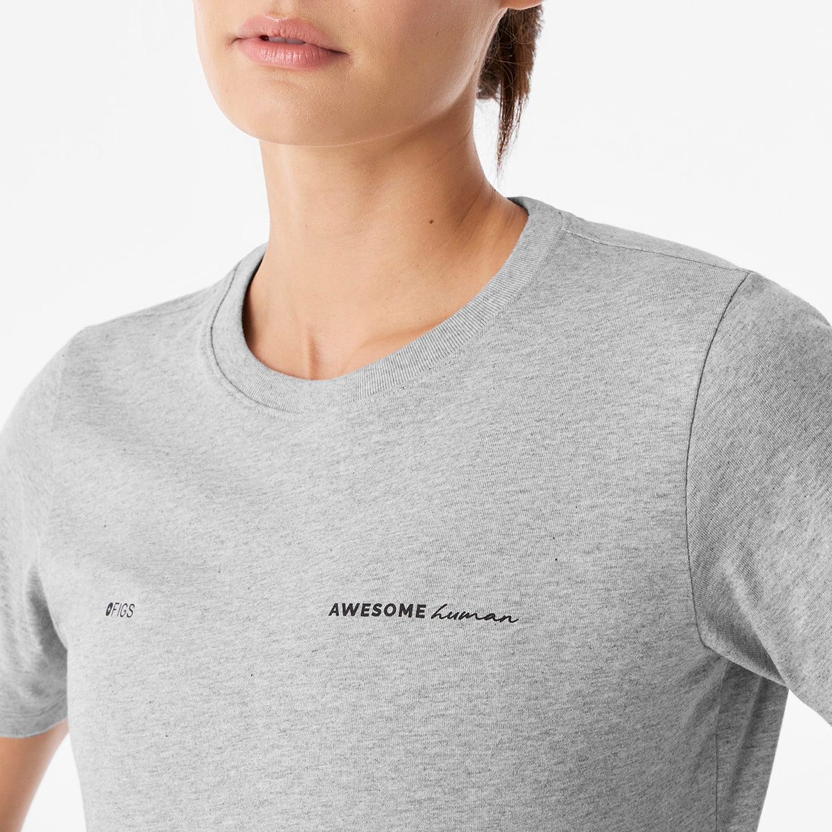 Awesome Human Short-Sleeve Tee - Heather Grey