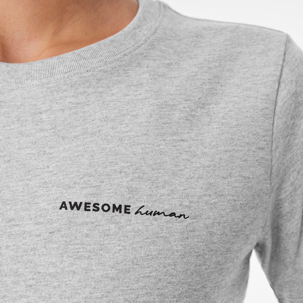 Awesome Human Short-Sleeve Tee - Heather Grey