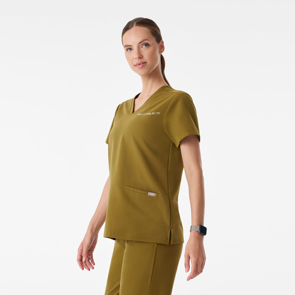 Casma Scrub Top™ - Martini Olive