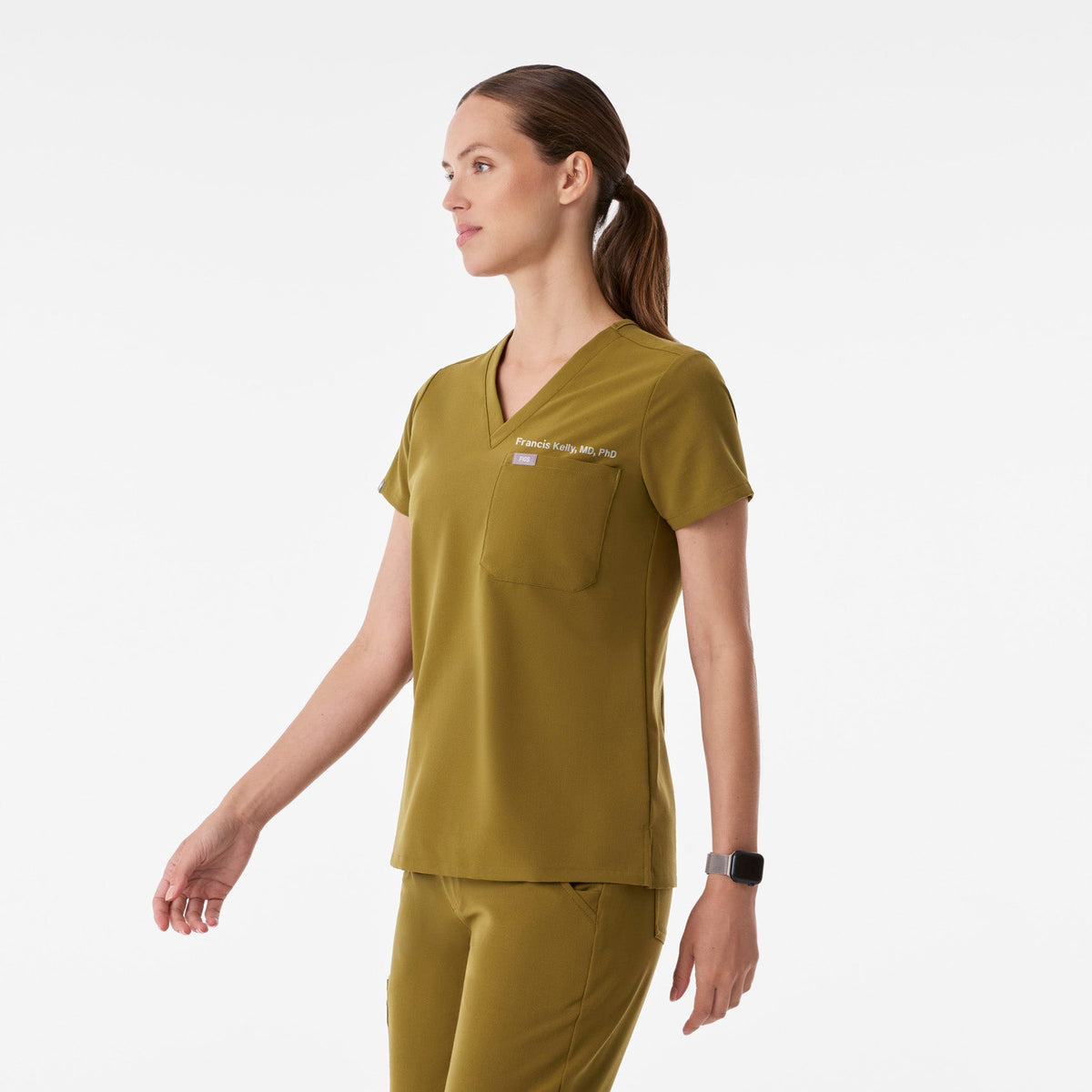 Catarina Scrub Top™ - Martini Olive