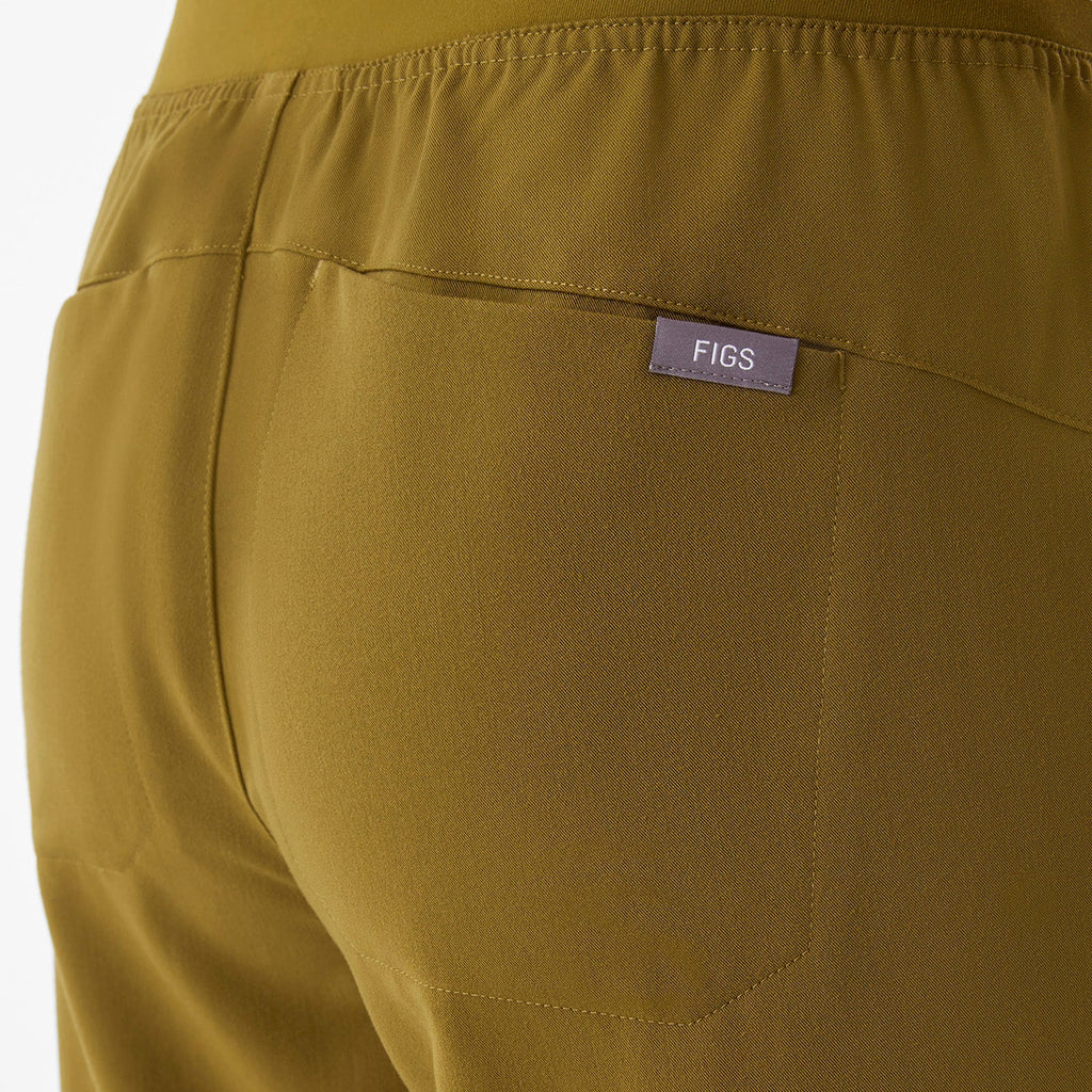 Isabel High-Rise Wide-Leg Scrub Pant - Martini Olive