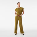 Rafaela Wide-Leg ScrubJumpsuit™ - Martini Olive