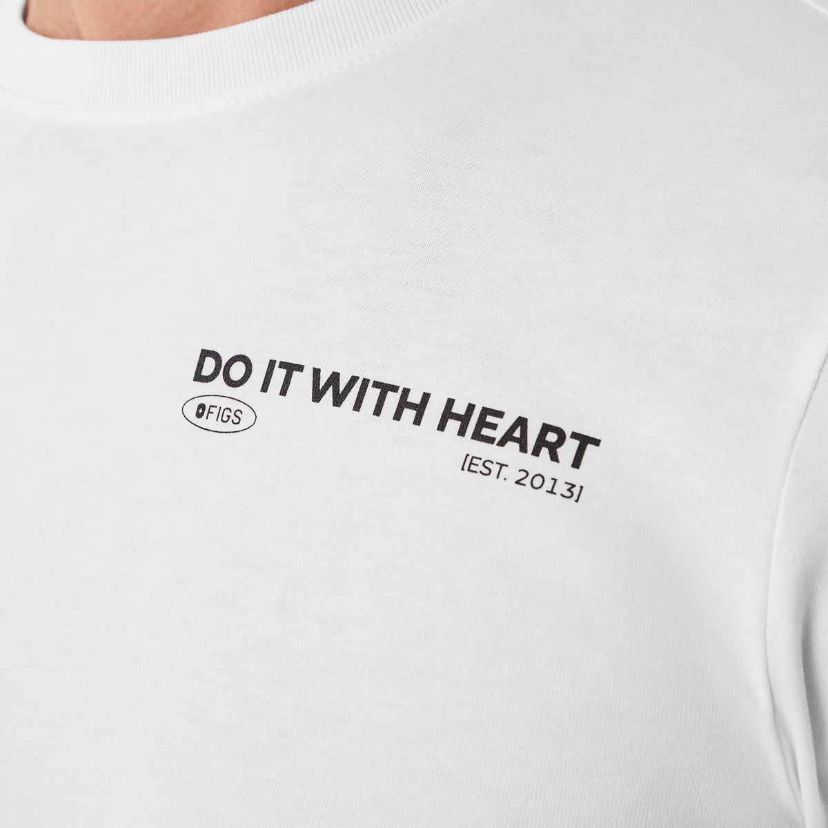 Do It With Heart Long-Sleeve Tee - Optic White