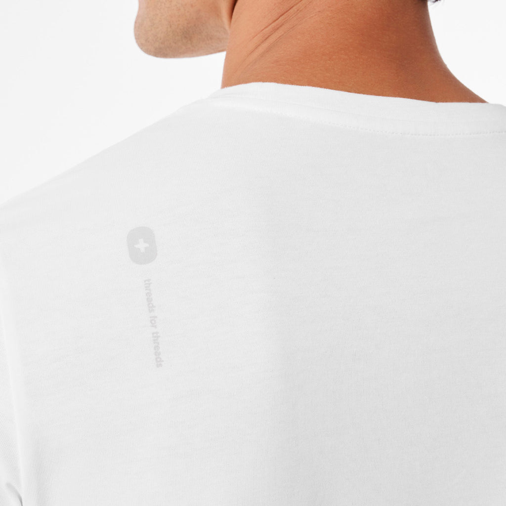 Awesome Humans Wear FIGS Short-Sleeve Tee - Optic White