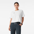 Born in LA Cropped Short-Sleeve Tee - Optic White