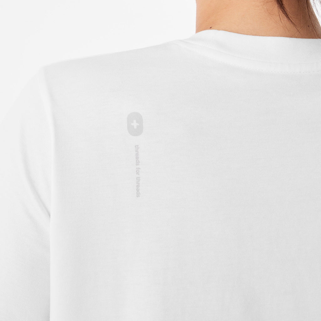 Born in LA Cropped Short-Sleeve Tee - Optic White