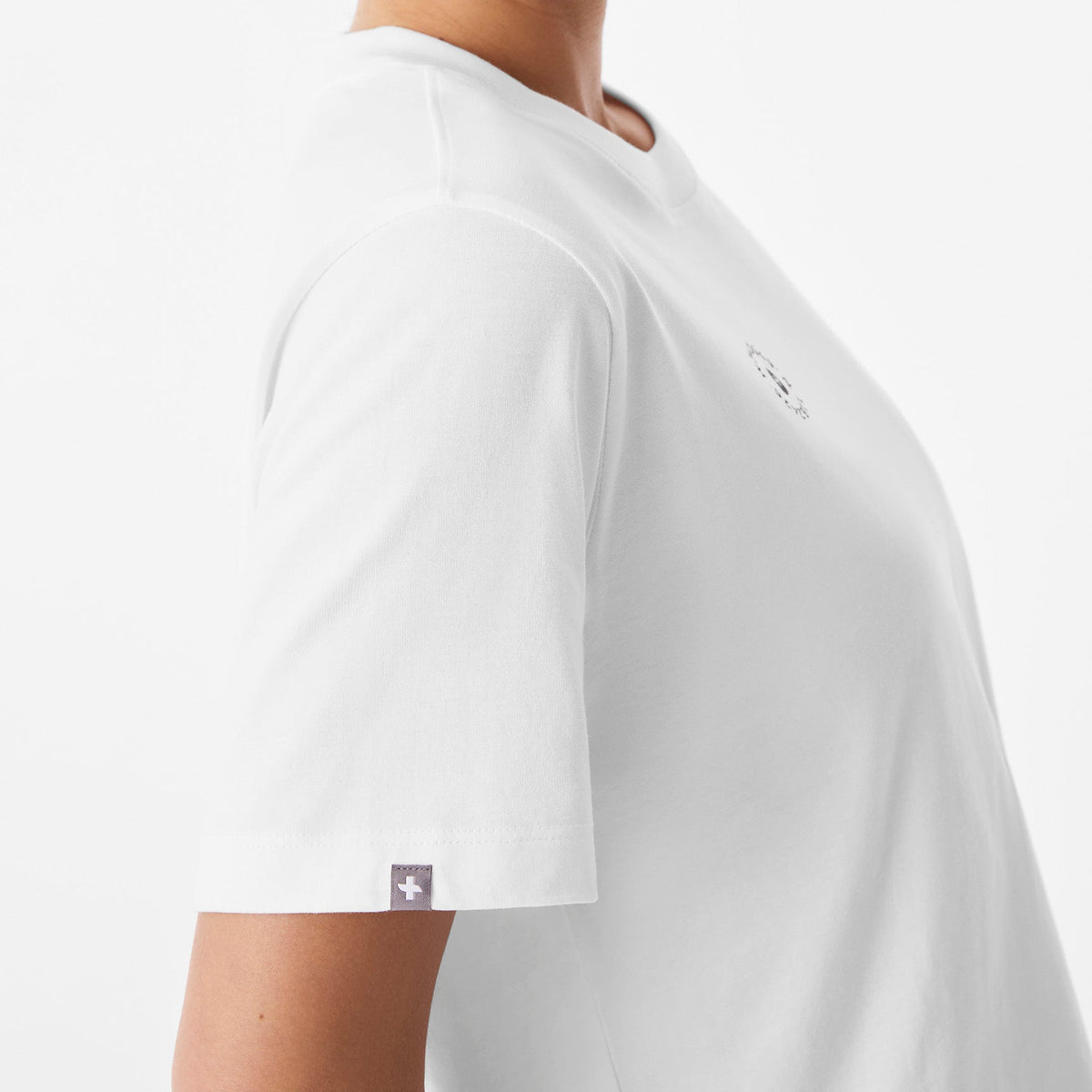 Born in LA Cropped Short-Sleeve Tee - Optic White